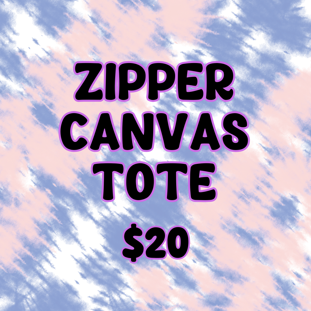 Zipper Canvas Tote